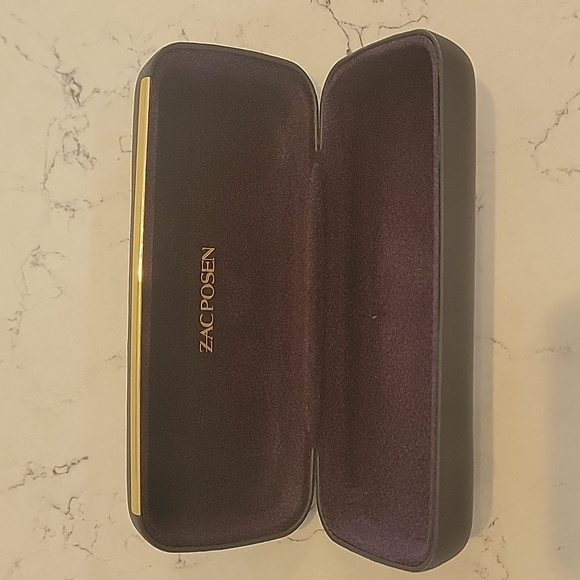 Zac Posen logo grey and gold eyeglasses Sunglasses case - Picture 5 of 7
